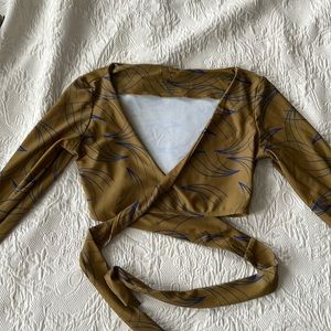 Seea wrap rash guard crop M